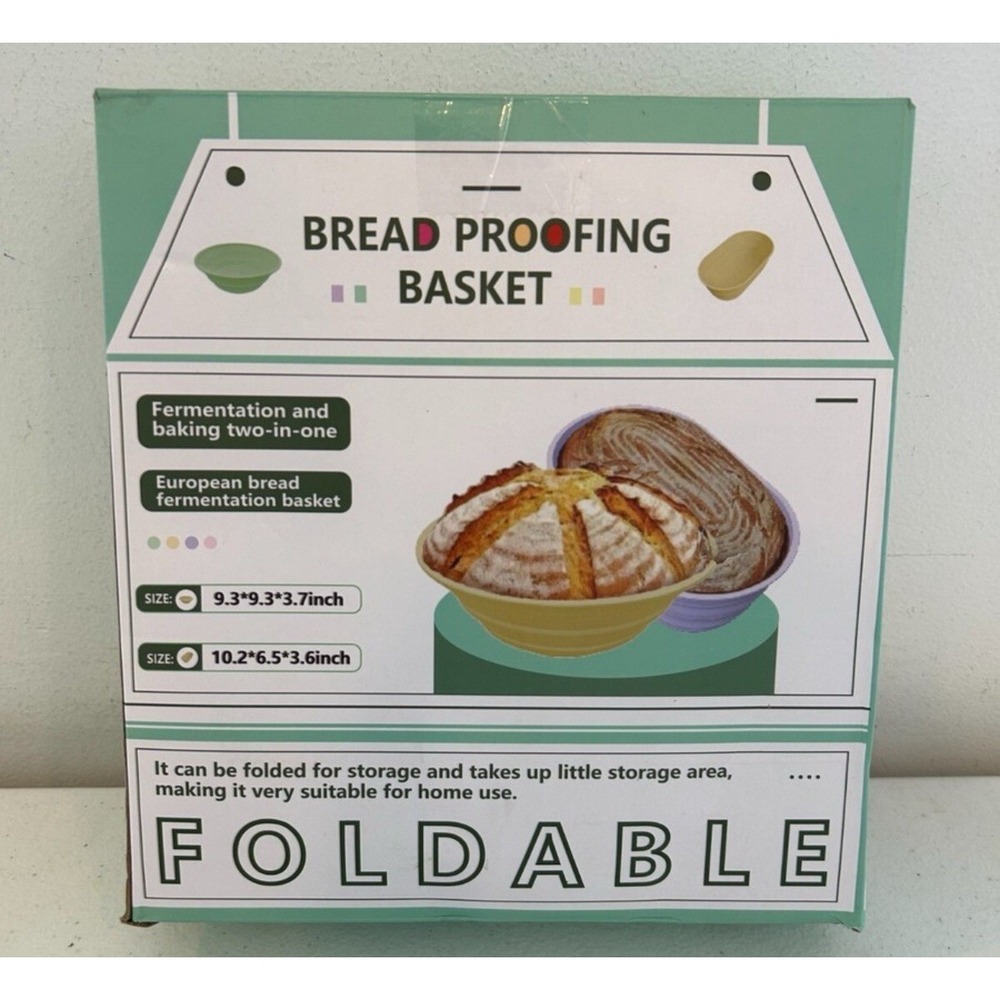 Bread Proofing Silicone Basket Set Of 2, Round & Oval Proofing + Tools BRAND NEW